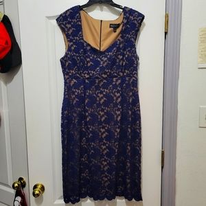 Navy Blue Lace Dress
